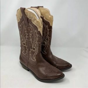 Matisse Coconuts Womens 6.5 M Cimmaron Western Cowboy Boots Brown Pull On